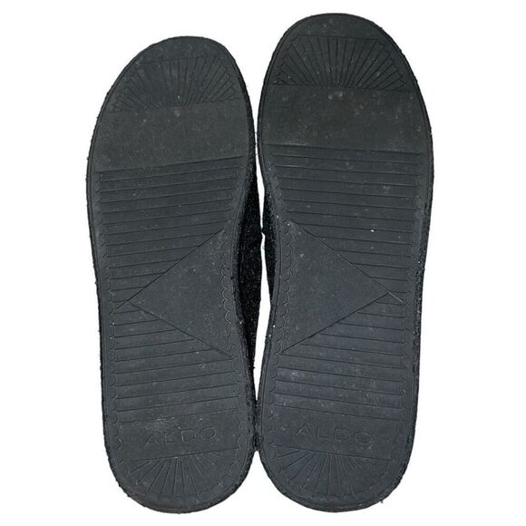 Aldo Womens Size 7.5 Slip On Flats Comfort Shoes Sparkle Bling Charcoal Gray - Picture 9 of 11